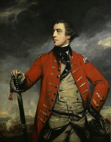 Sir Joshua Reynolds Oil on canvas portrait of British General John Burgoyne. oil painting picture